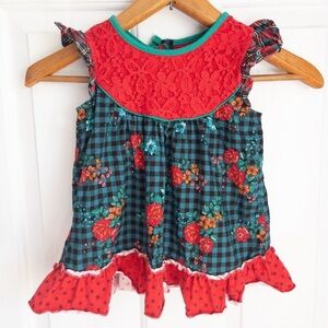 Matilda Jane Red Floral Top size 4